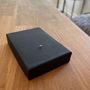 BVLA 14k Gold Turquoise Threadless Round Cup Earring